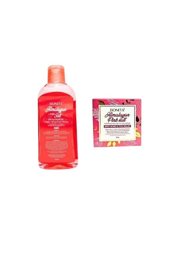 Bonita Himalayan pink salt body oil and body soap 80g